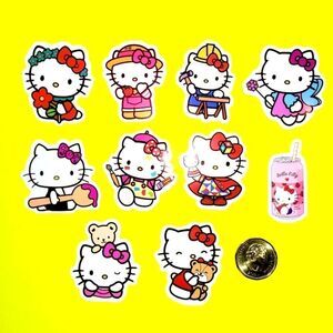 3/$20 Brand New 10x Waterproof Hello Kitty Stickers